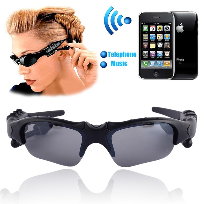 Kacamata Bluetooth Headset MP3 Full Music - Kacamata SunGlasses Bluetooth