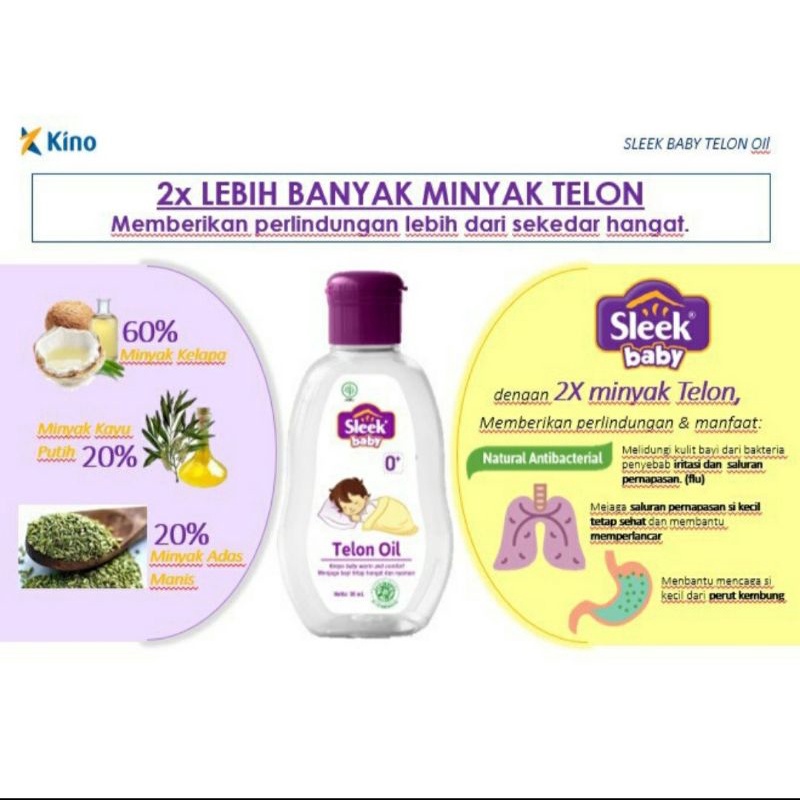 Sleek Baby Telon Oil 70mL - Minyak Telon