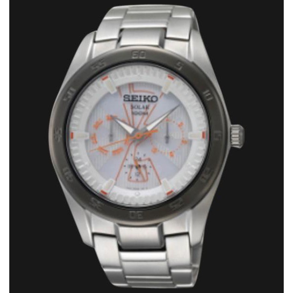 Seiko Criteria SNE227P1 Solar White Dial Sapphire - Jam Tangan Pria SNE227