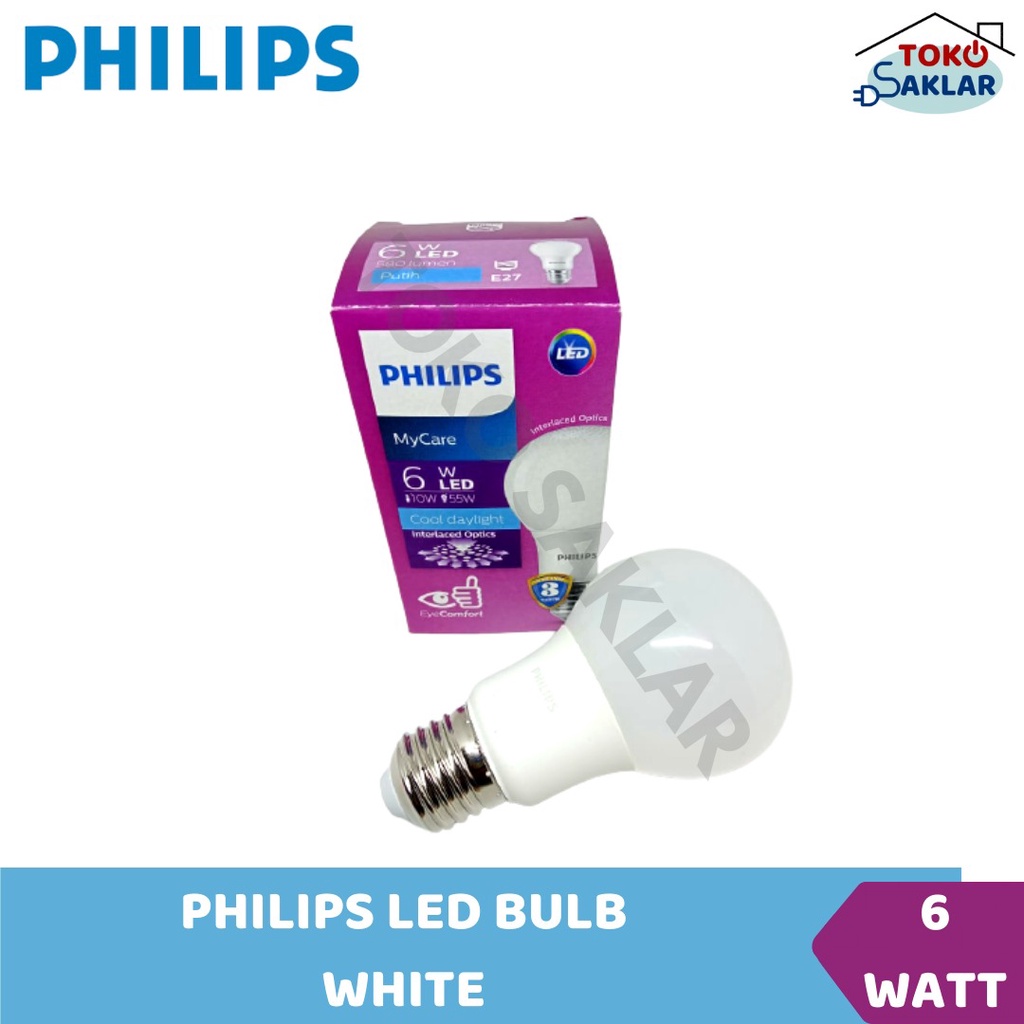 Lampu LED philips 6 watt