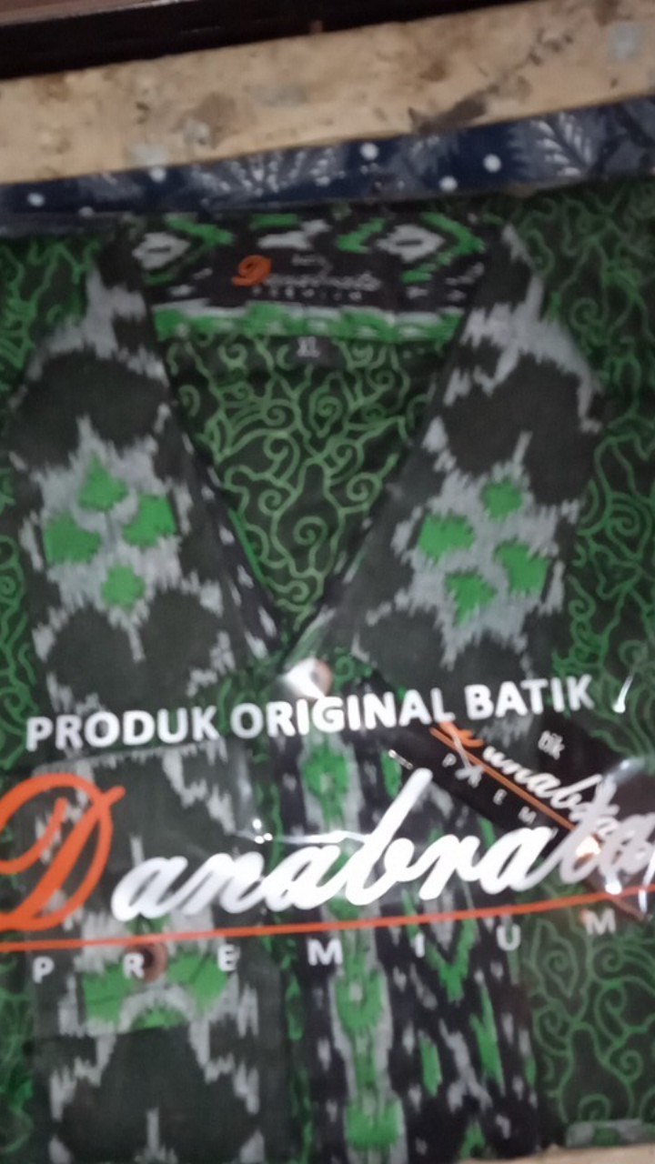 Kemeja Batik Danabrata Lengan Panjang Motif Mega Hijau Size M L Xl Xxl Model Regular
