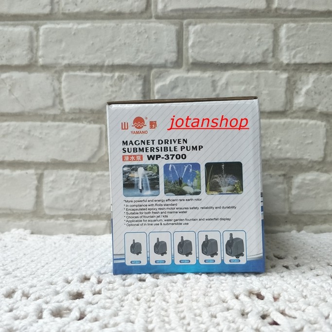 YAMANO WP 3700 WP3700 WP-3700 mesin pompa air celup kolam hidroponik aquarium aquascape