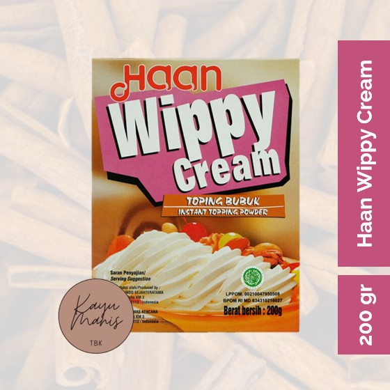 

Krim- Haan Whipping Cream 200 Gr - Tanpa Box -Krim.