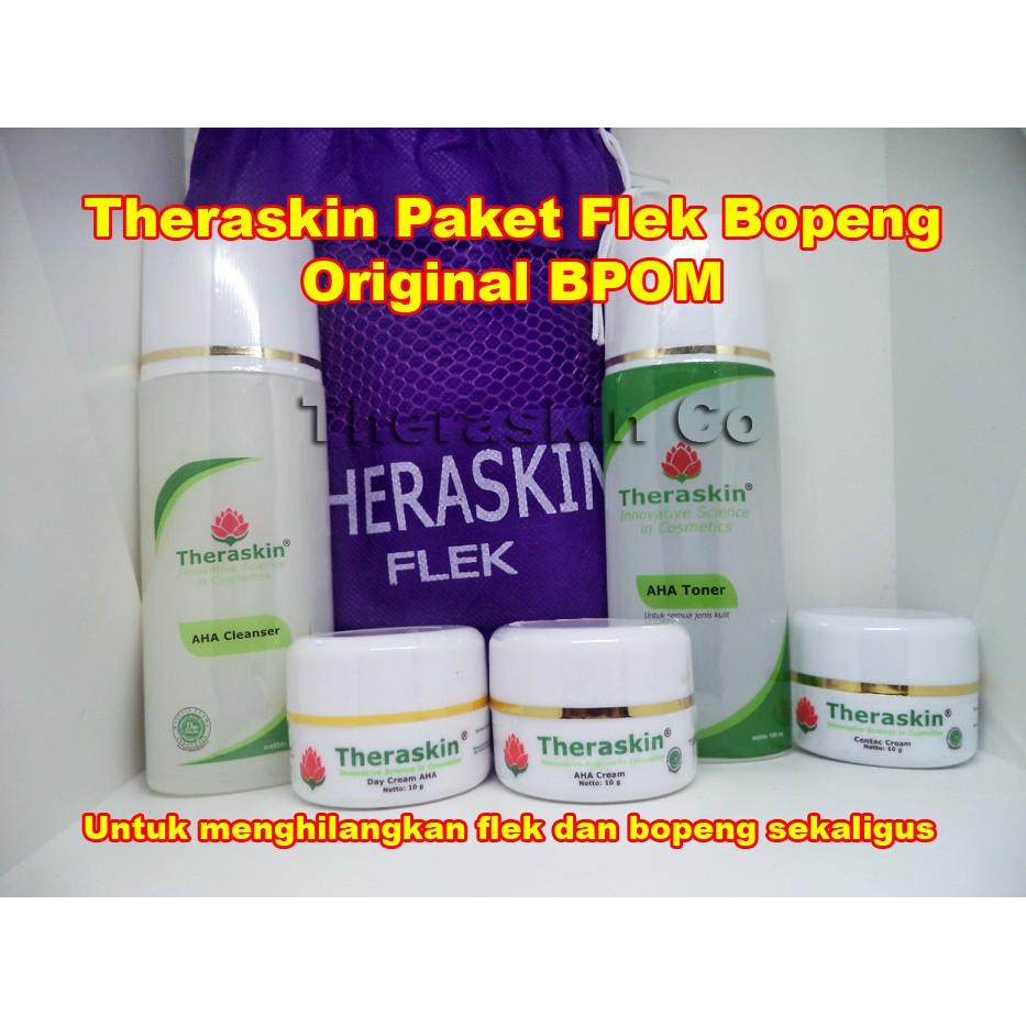 THERASKIN PAKET FLEK BOPENG ORIGINAL BPOM - CREAM TERASKIN PAKET FLEK BOPENG BEKAS JERAWAT ASLI