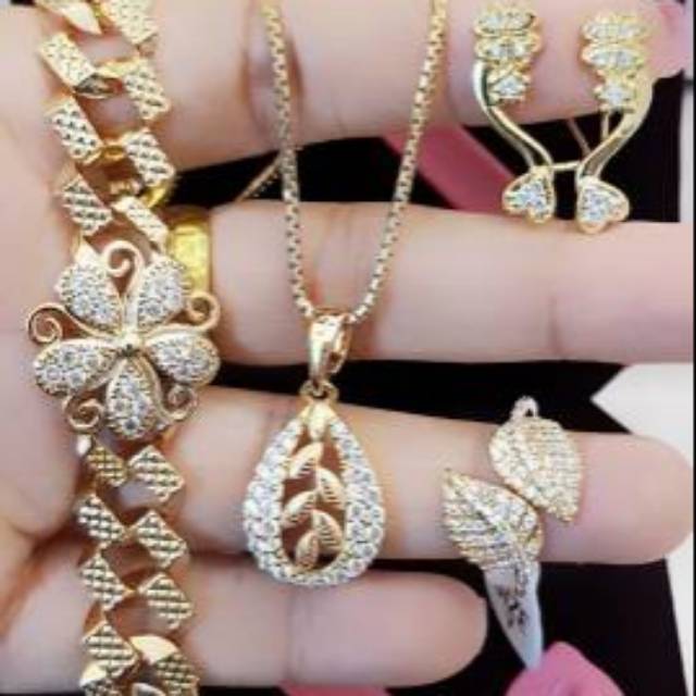 Xuping set perhiasan lapis emas 24k terlaris 2310