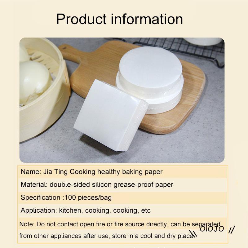 50 Pcs Kertas Minyak Untuk Mengukus Air Fryer Barbekyu Roti ol2
