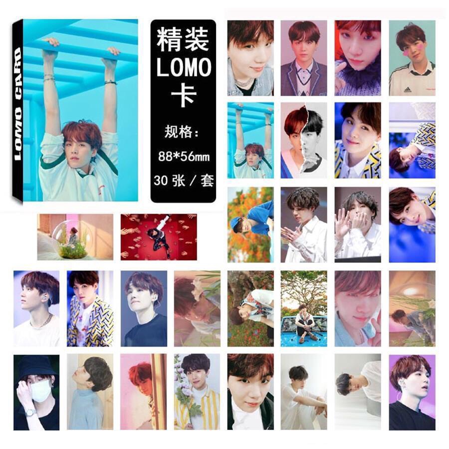 [BS] BISA COD 30pcs Kpop BTS BT21 Love Yourself Paper Lomo Photo Card Jungkook Suga HD Photocard - KP222