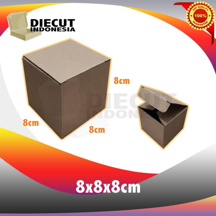 

kardus box kotak karton diecut uk 8x8x8
