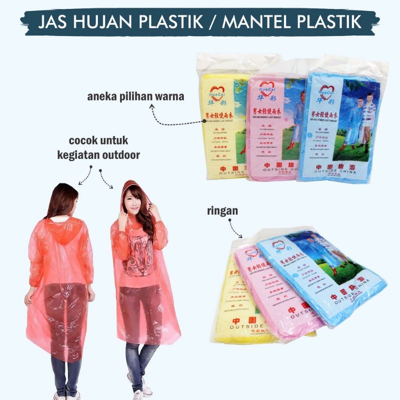 Jas Hujan Plastik Sekali Pakai