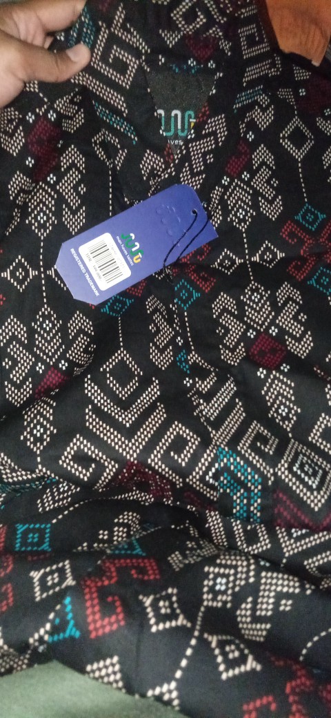 New Arrival Kemeja Batik Hitam Songket Lengan Panjang Pria Premium