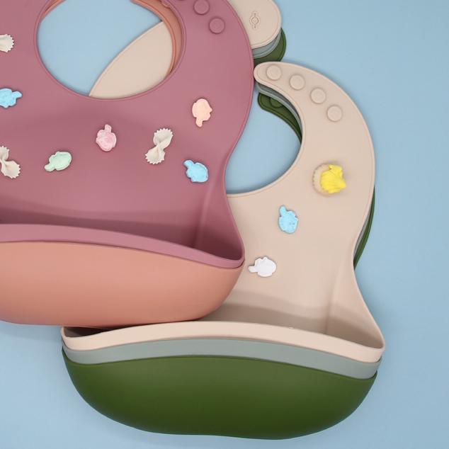 Jual Mikimaru Baby Silicone Bib Food Grade Baby Silicone Bib Bpa Free Celemek Makan Bayi Silikon Indonesia Shopee Indonesia