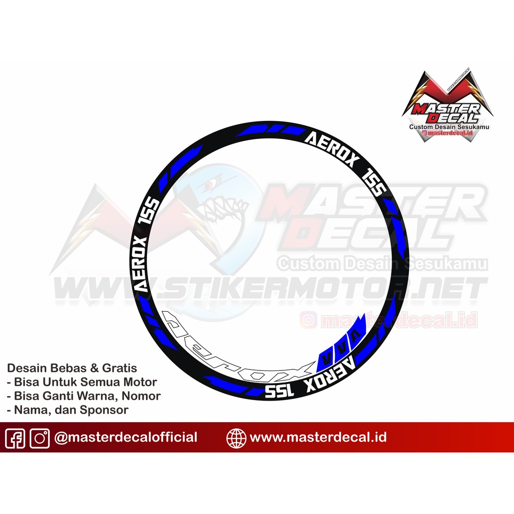 Stiker Cutting Velg Oracal Aerox Ukuran Velg Ring 14