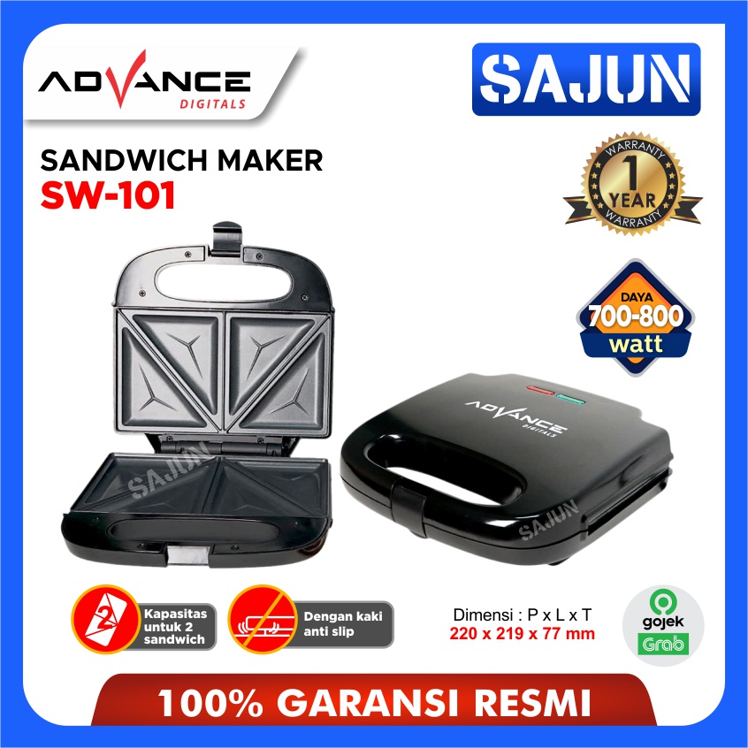 Advance SW-101 Sandwich Maker 2 Slot Pembuat Sandwich SW101
