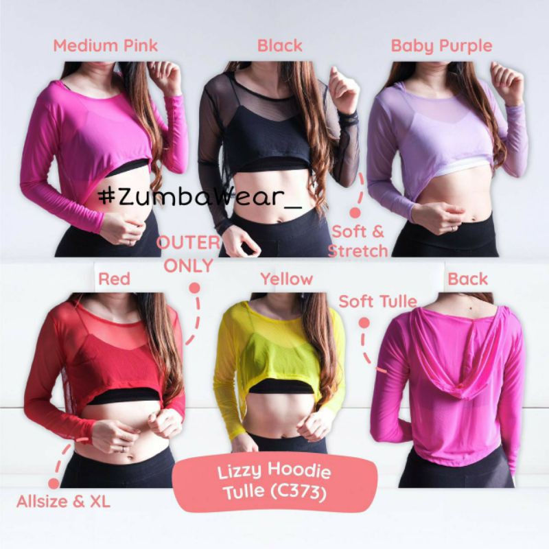 LIZZY HOODIE TULLE (LUARAN AJA) / HOODIE TULLE / ATASAN BAJU SENAM