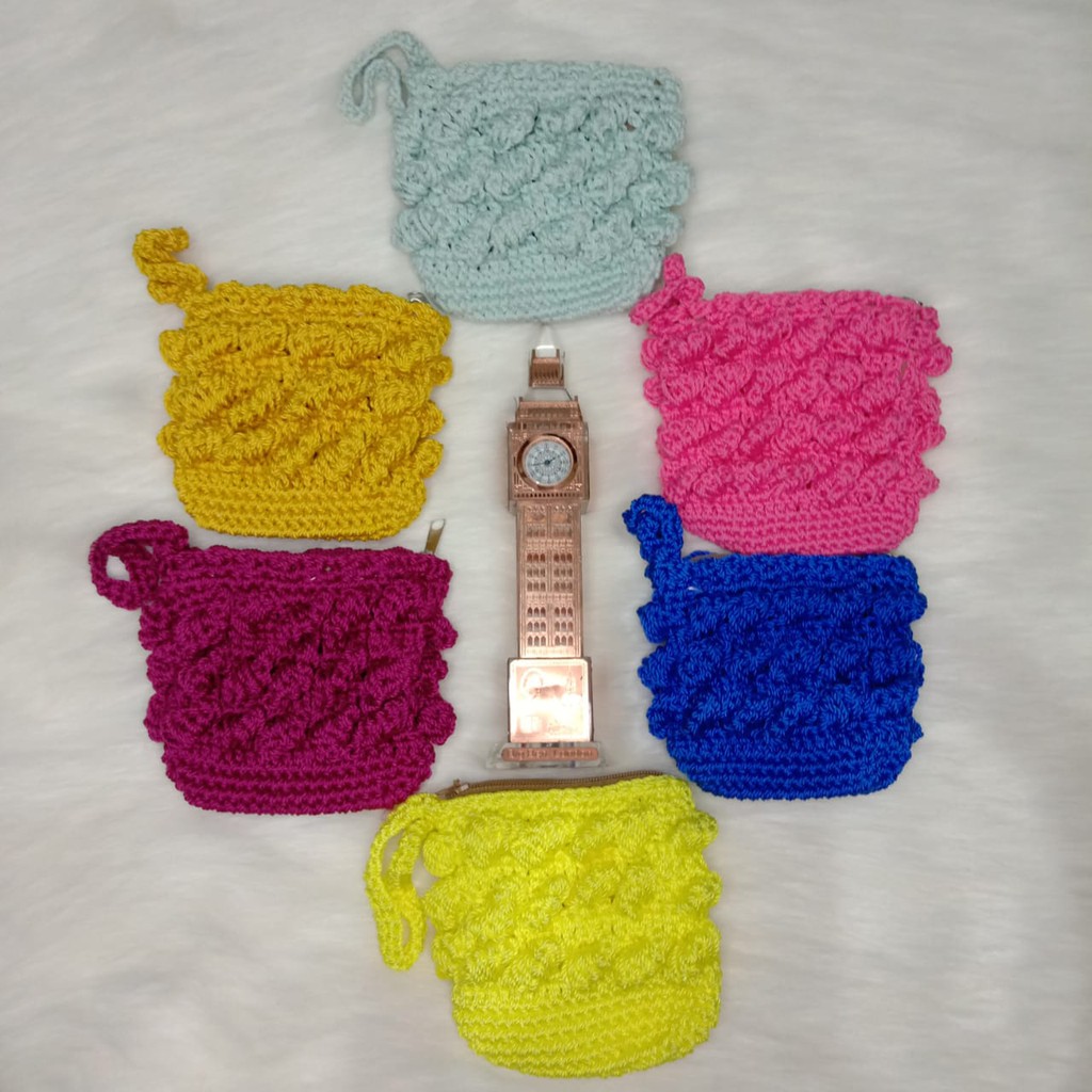 DOMPET RAJUT / DOMPET MINI WANITA / DOMPET KOIN MINI