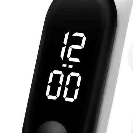 OLED Kepala Jam Tangan Elektronik LED Digital-Putih Tombol Sentuh