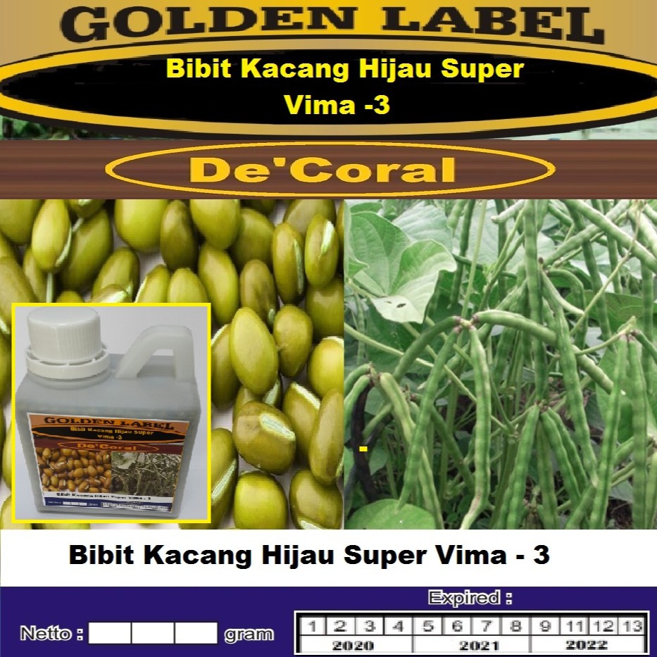 Bibit Kacang Hijau Vima-3 Super Kemasan Derigen | Kacang Hijau | Bibit