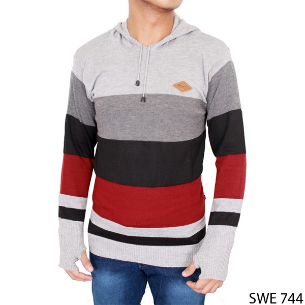 Sweater Untuk Pria Rajut Abu – SWE 744