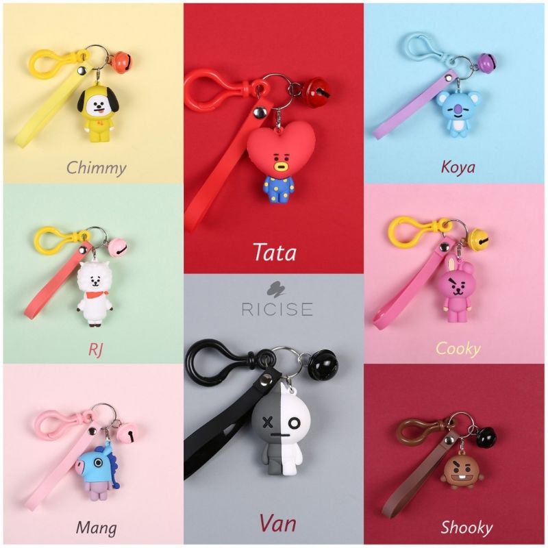 BT21 Gantungan Kunci Boneka Cute BTS Keychain Cartoon BTS AKSESORIS TAS IMPORT