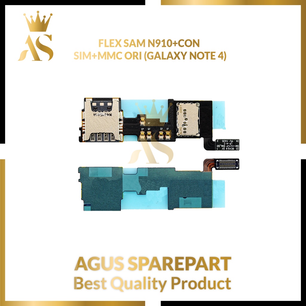 FLEXIBEL SAMSUNG N910 + CONNECTOR SIM + MMC ORI (GALAXY NOTE 4)