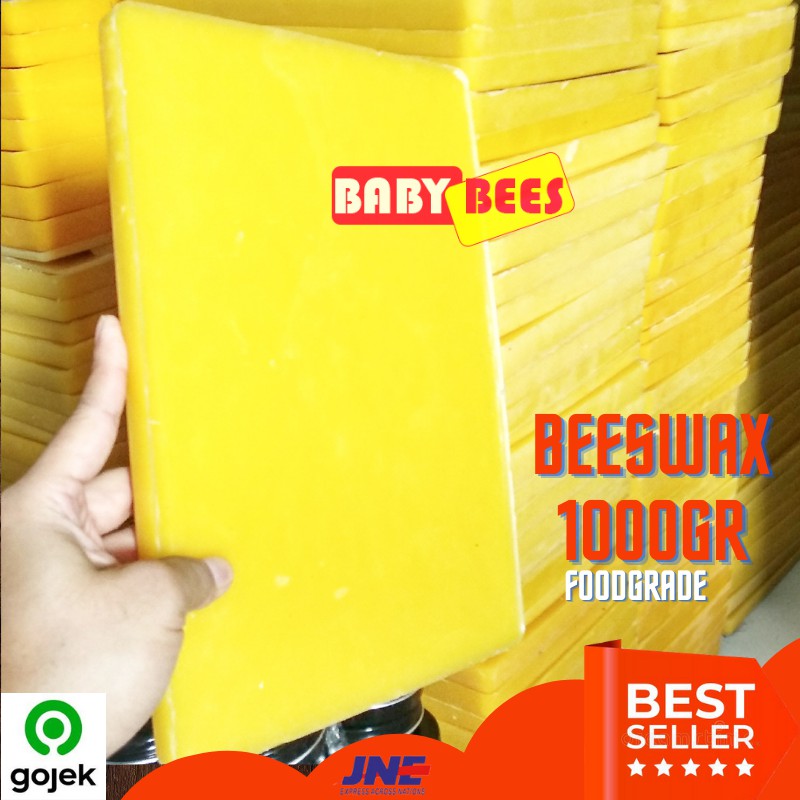 Beeswax murni organic 1kg lilin lebah FOOD GRADE