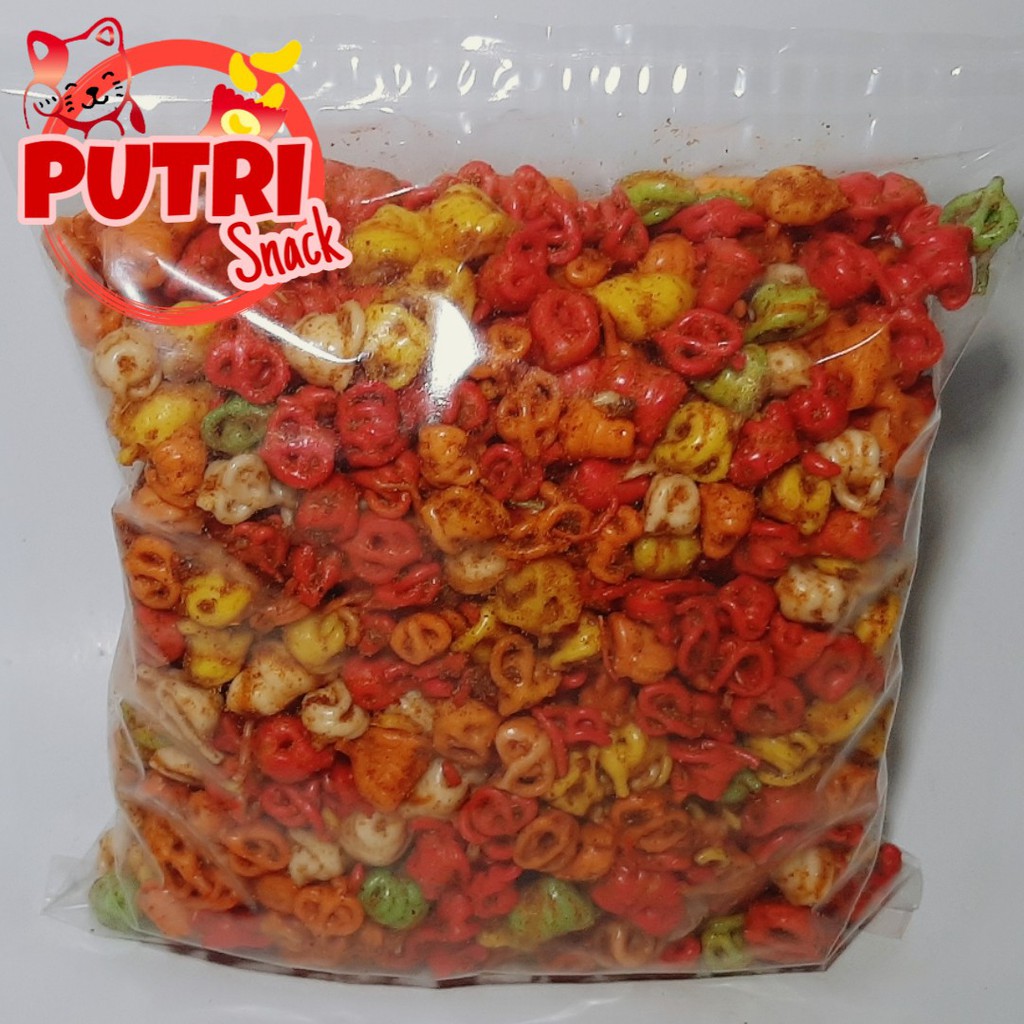 Kerupuk Keong Seblak Kering 250gr - Khas Putri Snack