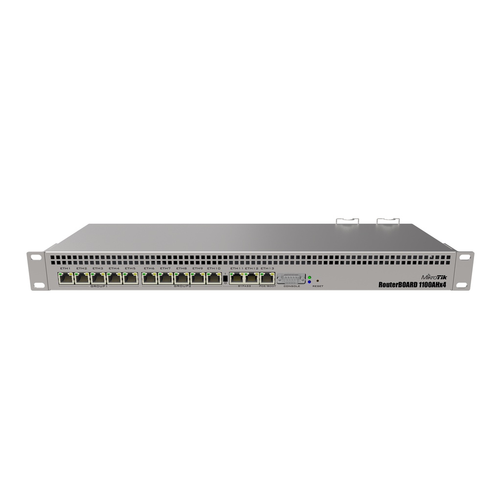 Mikrotik RB1100AHx4 Powerful 1U Rackmount Router with 13x Gigabit Ethernet Ports