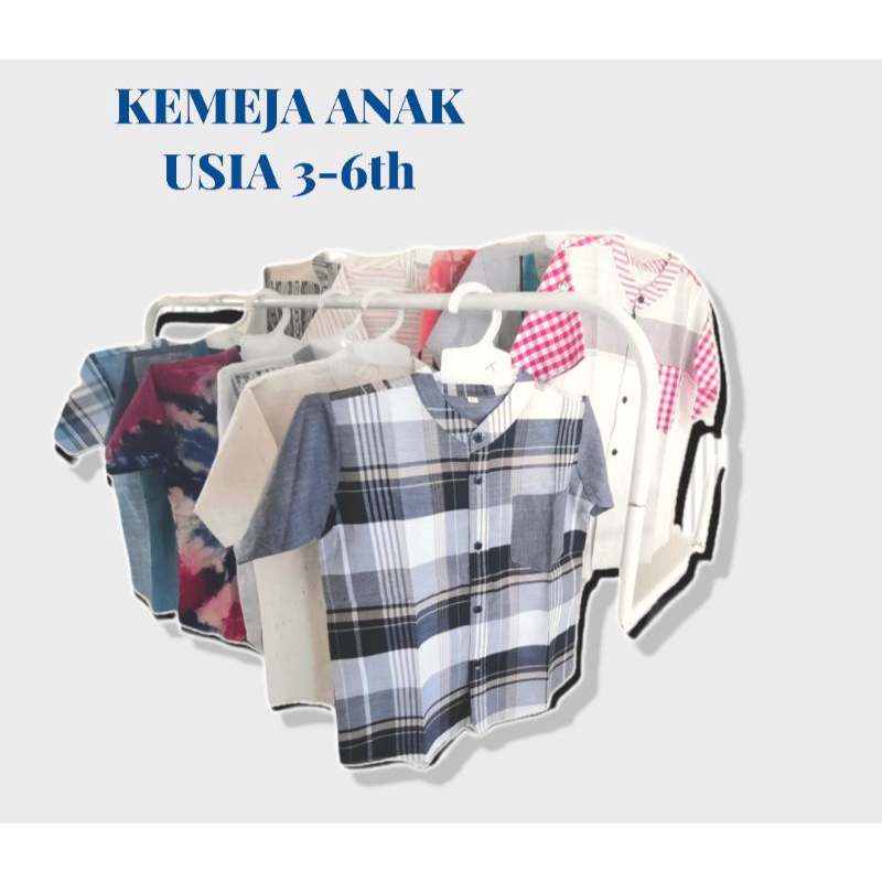 KEMEJA / BAJU KOKO ANAK COWOK USIA 3-4 TAHUN (UKURAN L PART 1)