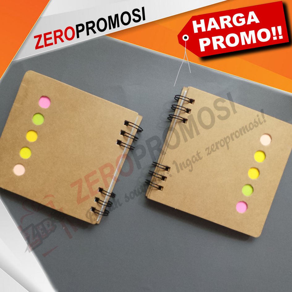 

Souvenir Promosi Notebook Mini + Sticky Note (N812) Custom Cetak Logo