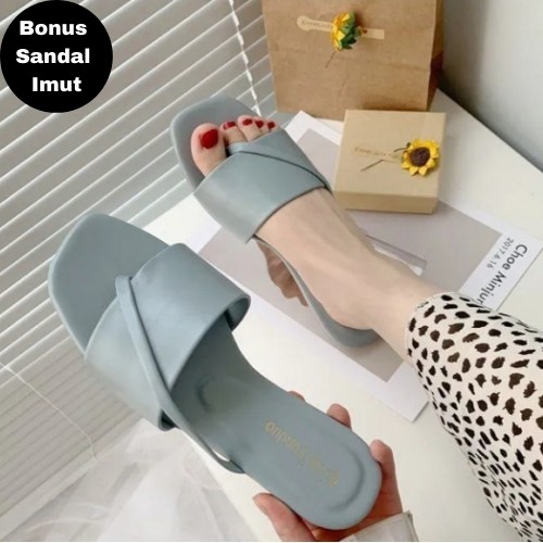 SANDAL SENDAL TEPLEK HM42 CASUAL / FORMAL WANITA CEWEK PEREMPUAN KEKINIAN TERBARU CASUAL SANTAI