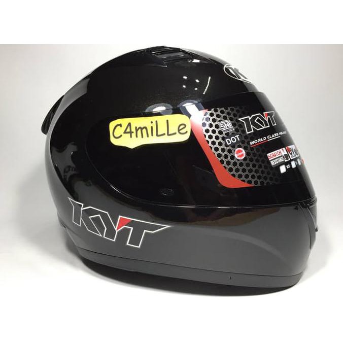 Helm Kyt R10 R 10 Solid Black Full Face