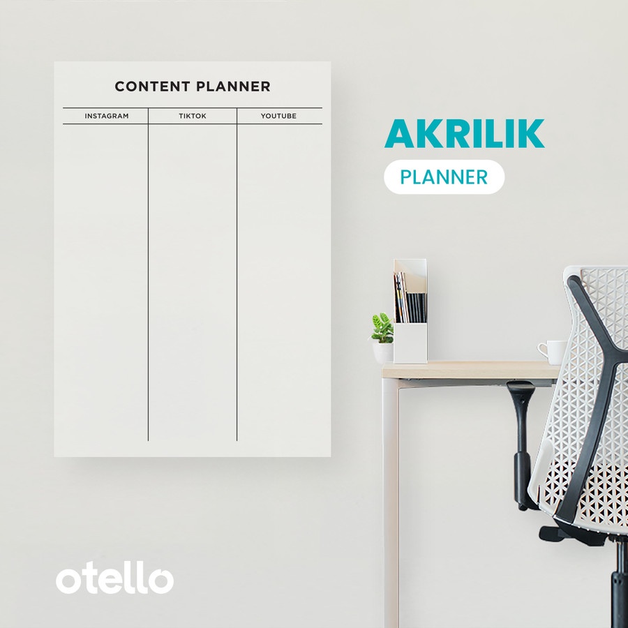 Content Planner Jadwal Konten Akrilik Custom Schedule Acrylic Agenda Dinding Acrilic Kantor Kerja