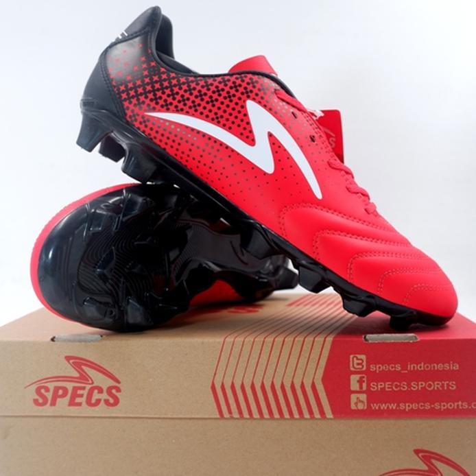 Bhanu Sepatu Bola Specs Stardust 19 FG Emperor Red Black 100997 Original