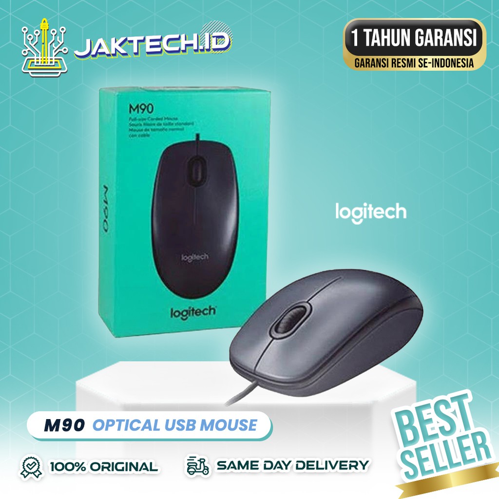 Logitech M90 USB Optical Mouse Logitech GARANSI RESMI / JAKTECH.ID