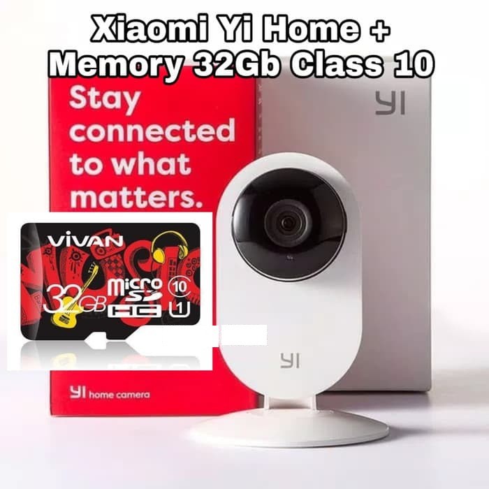 KAMERA CCTV - Paket Kamera Cctv Xiaomi Yi Home 720p - Memory 32 GB