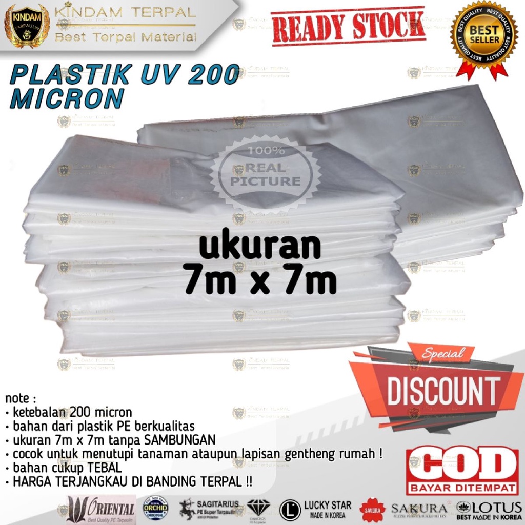 PLASTIK UV 7X7 TEBAL 200 MICRON | PLASTIK UV BEKAS SEKALI PAKAI MURAH BERGARANSI