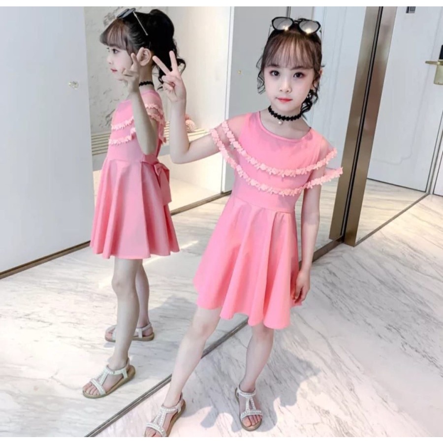 DRESS ANAK SIMPLE ELEGAN GAUN PESTA ANAK BAYI KOSTUM ULANG TAHUN