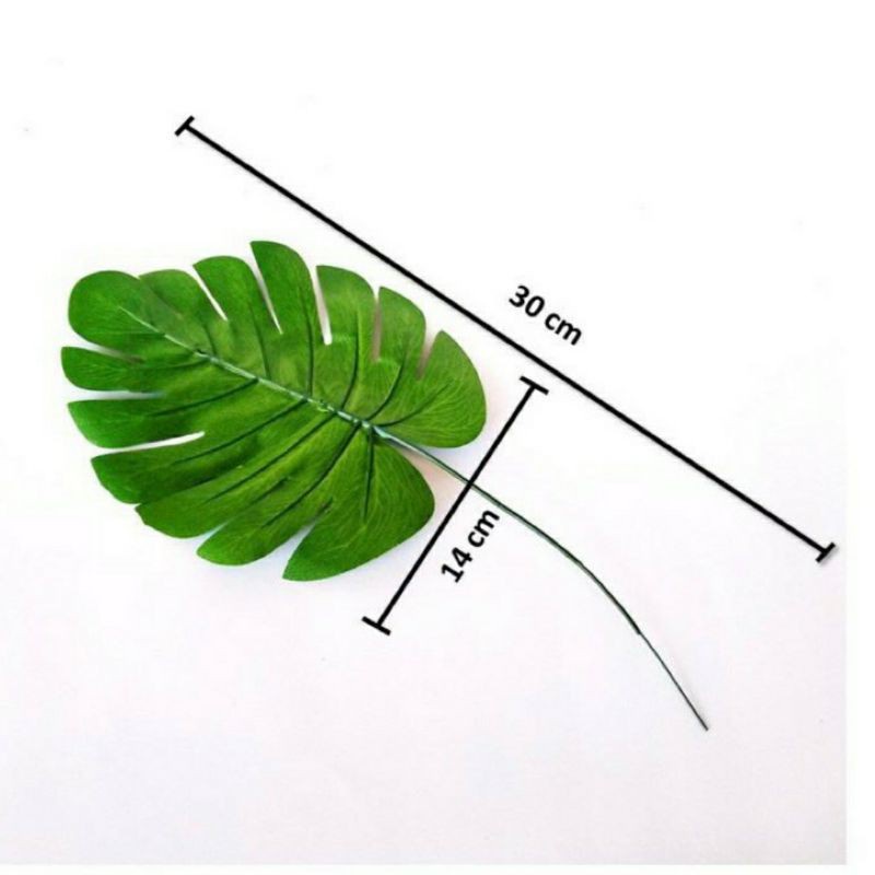 Daun Hias Monstera Daun Palsu Plastik Buatan Green Hijau Hiasan Dekorasi Artificial Leaf Monstera Collection