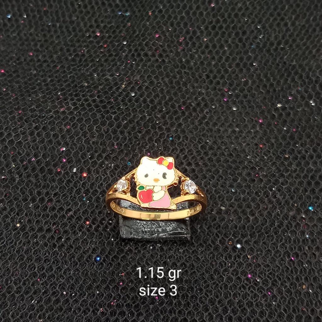 Cincin Anak Emas 17K - 1.15 gr Kadar 750 - 837