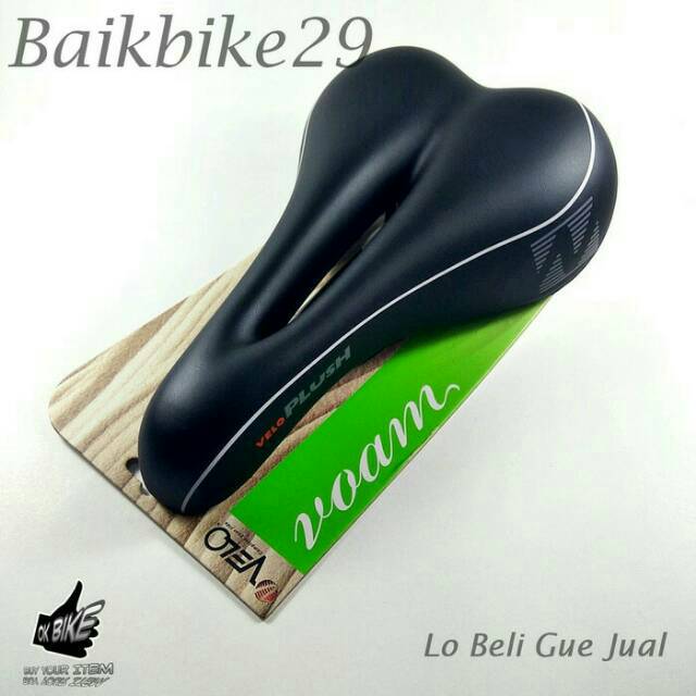 Sadel Velo Gel Plush Unisex Jok Sepeda Empuk