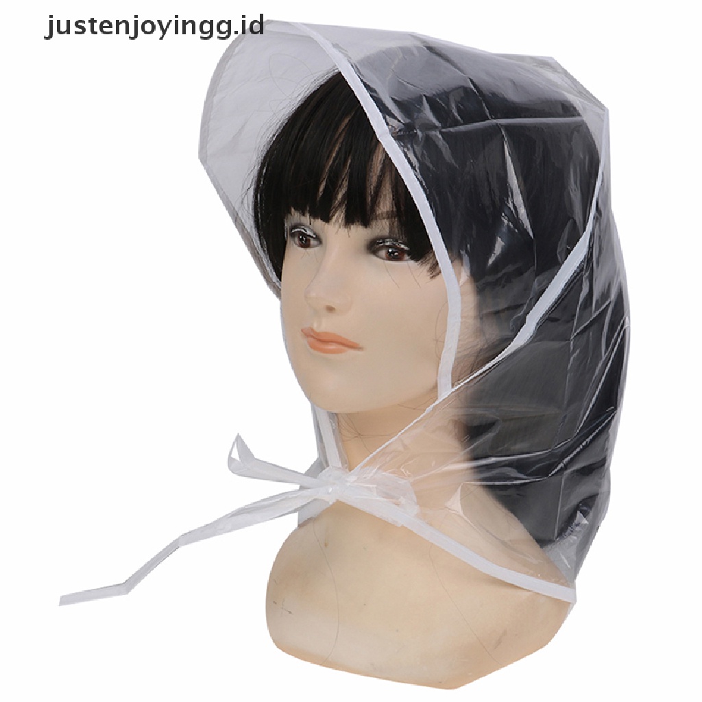 1pc Topi Bonnet Pelindung Bahan Plastik Bening