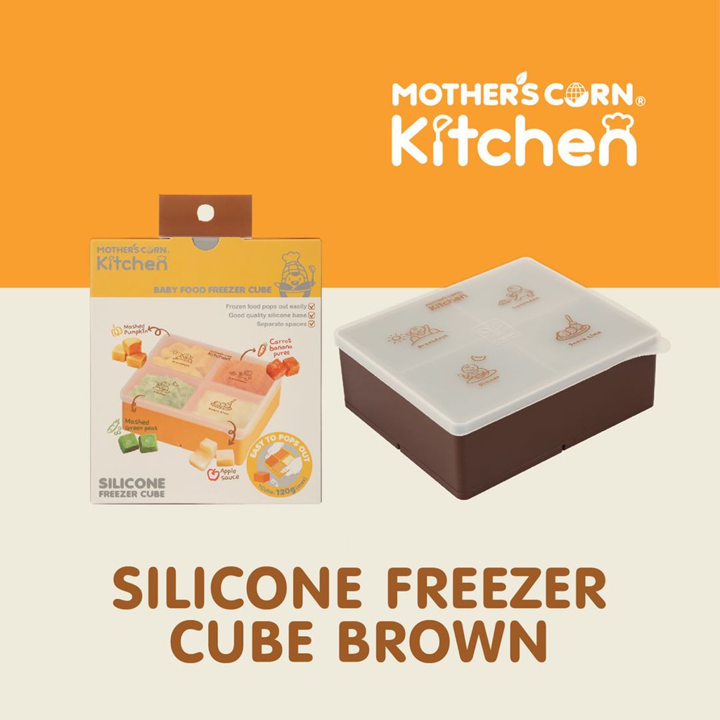 ELLOBEBE Mother's Corn Silicone Freezer Cubes Tempat penyimpanan MPASI