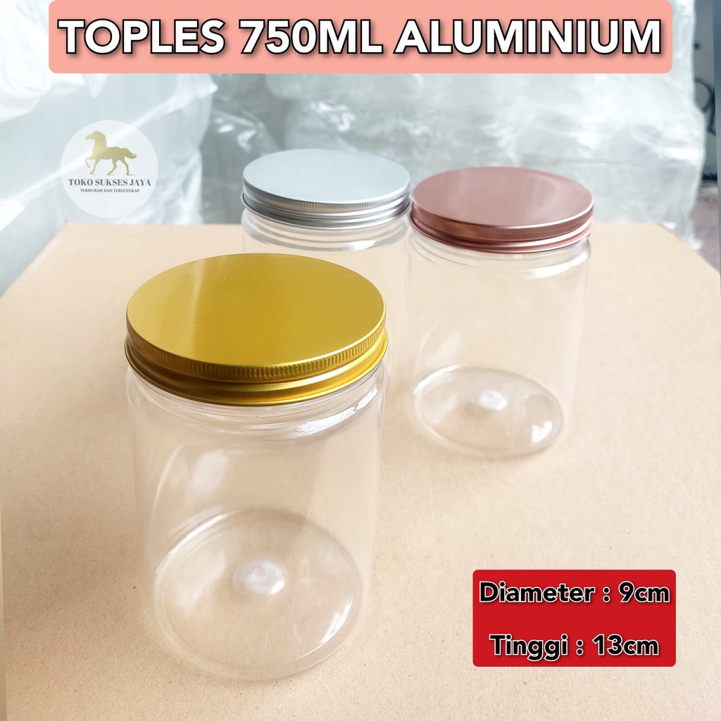 TOPLES PLASTIK 750 ML / TOPLES TABUNG 750 ML / TOPLES SILINDER 750 ML TUTUP ALUMINIUM