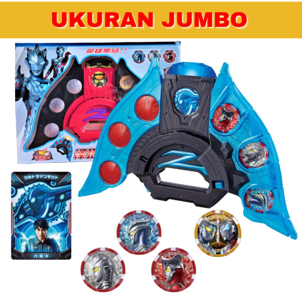 Senjata Ultraman DX Ultra Z Riser Mainan Pedang Ultraman Zero Seven Leo Zeta, Dark Riser