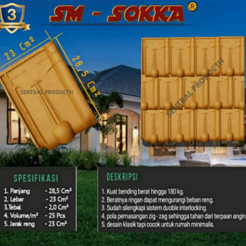 Jual Genteng Sm Sokka Natural Shopee Indonesia 0352