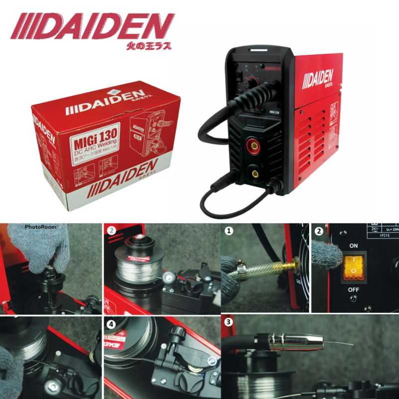 Daiden Mesin Las MIGi 130 / Travo Las Inverter Las CO2 2T &amp; 4T / Flux Core GasLess Stainless