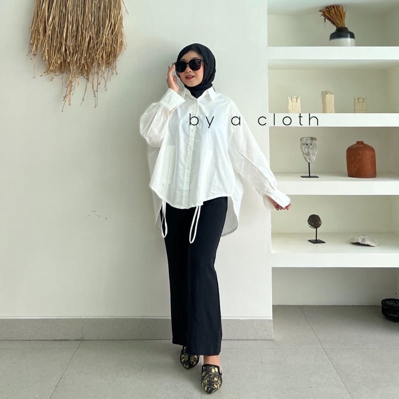 Kemeja Katun Oversize Serut Depan - Shirt Katun Oversize by a cloth