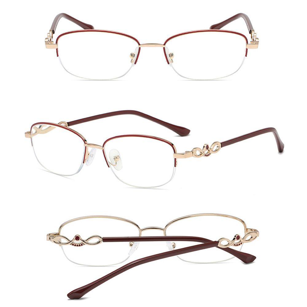 Lily Kacamata Baca Anti Blue Light Anti-Letih Anti-UV Transparan Metal Frame Eyewear