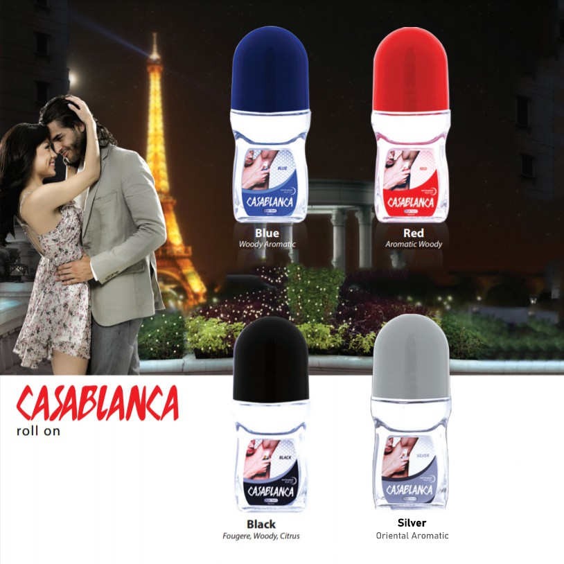 Casablanca Deodorant Roll On Pria 50 ml