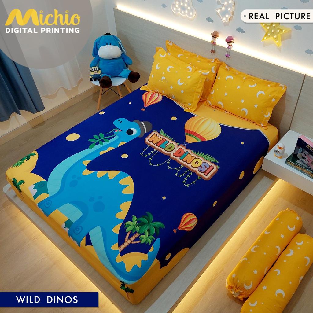 SPREI TINGGI 30 MOTIF PANEL EXCLUSIVE MICHIO Kualitas No 1 Shopee Ukuran 180x200x30 4bantal